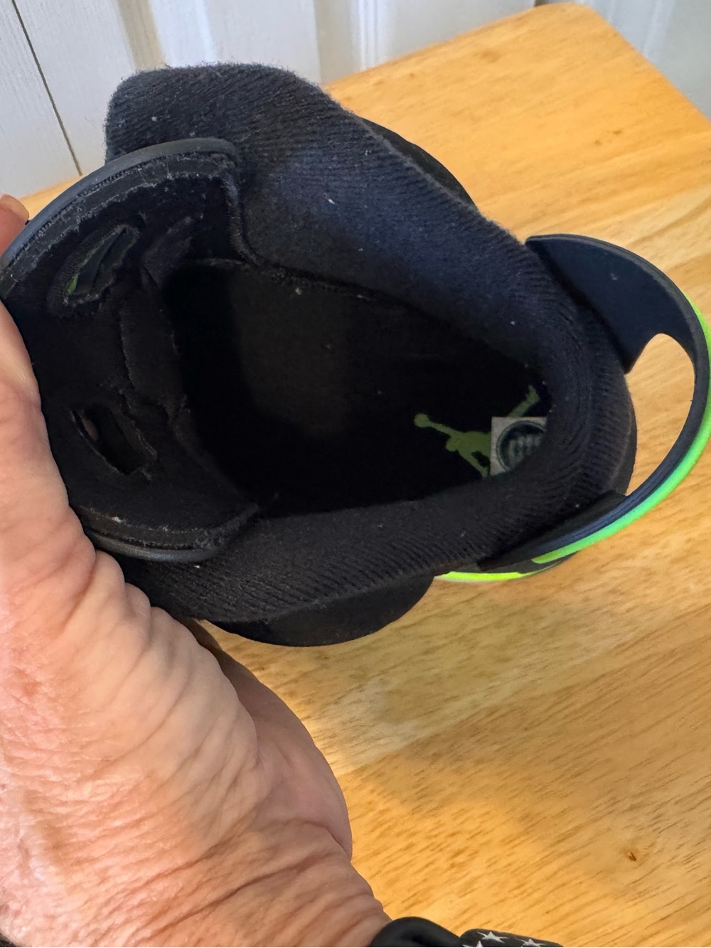 Mens Air Jordan Retro 6 Black Electric Green High-Top Athletic Sneakers Size 8 - Picture 13 of 15